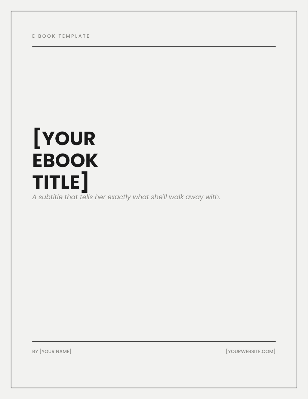 Canva templates ebooks